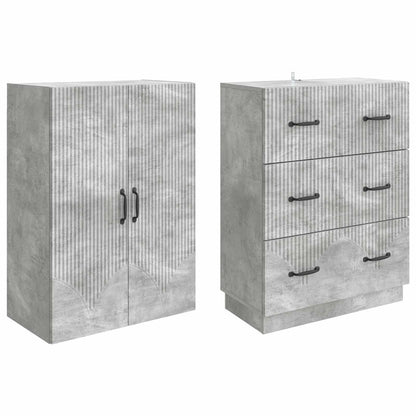 Set di armadi 2 pcs Grigio Cemento 66 x 34,5 x 87 cm | homemem39