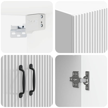 Set di armadi 2 pcs Bianco Lucido 66 x 34,5 x 87 cm | homemem39