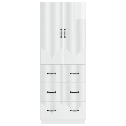 Set di armadi 2 pcs Bianco Lucido 66 x 34,5 x 87 cm | homemem39