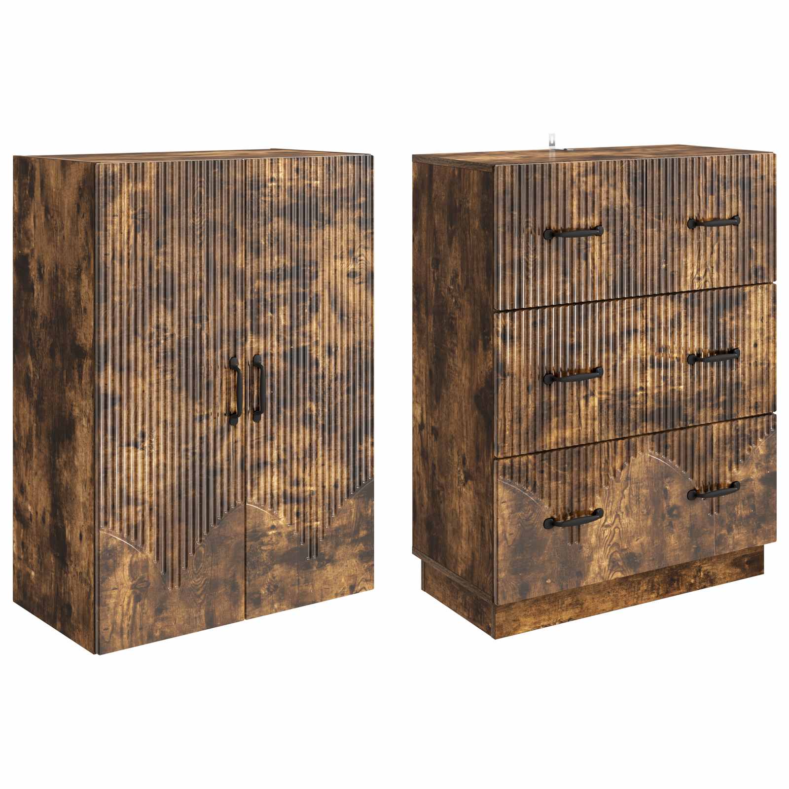 Set di armadi 2 pcs Rovere Fumo 66 x 34,5 x 87 cm | homemem39