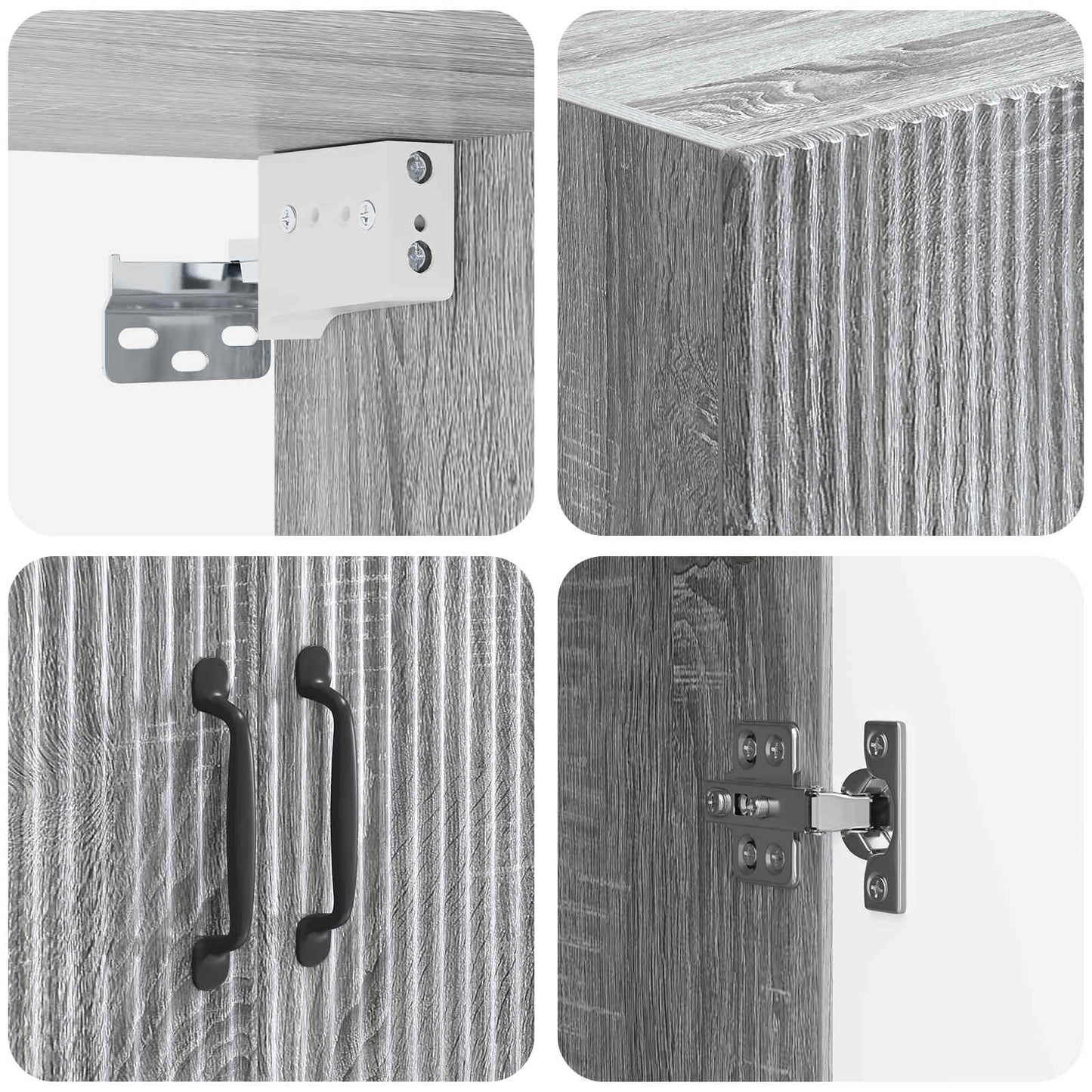 Set di armadi 2 pcs Sonoma grigio 66 x 34,5 x 87 cm | homemem39
