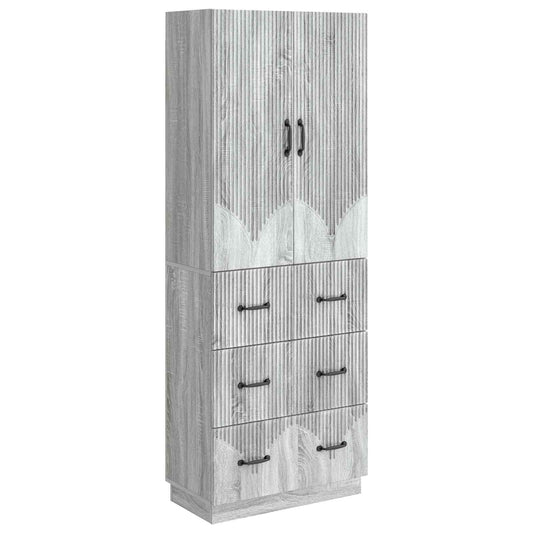 Set di armadi 2 pcs Sonoma grigio 66 x 34,5 x 87 cm | homemem39