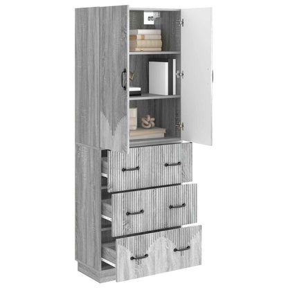 Set di armadi 2 pcs Sonoma grigio 66 x 34,5 x 87 cm | homemem39