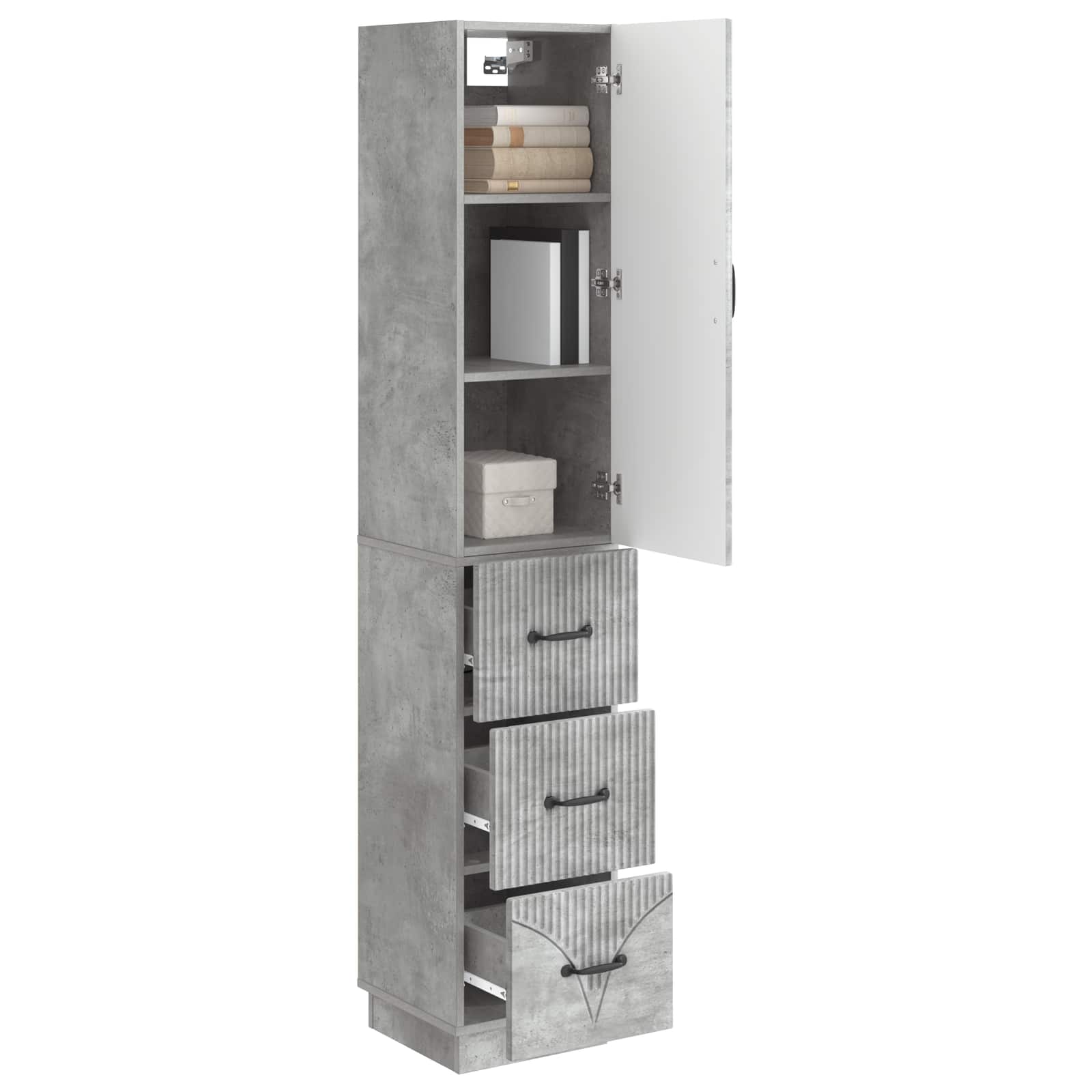 Set di armadi 2 pcs Grigio Cemento 33 x 34,5 x 87 cm | homemem39