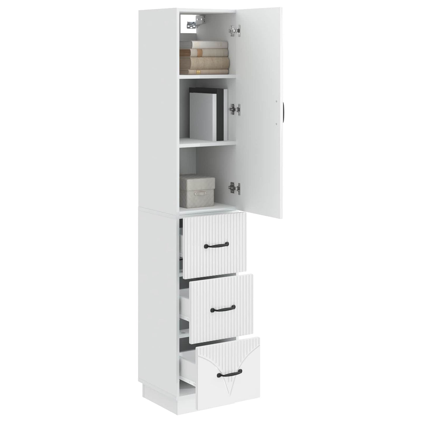 Set di armadi 2 pcs Bianco Lucido 33 x 34,5 x 87 cm | homemem39