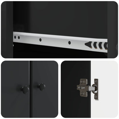 Set di armadi 2 pcs Nero 66 x 34,5 x 90 cm Legno ingegnerizzato | homemem39