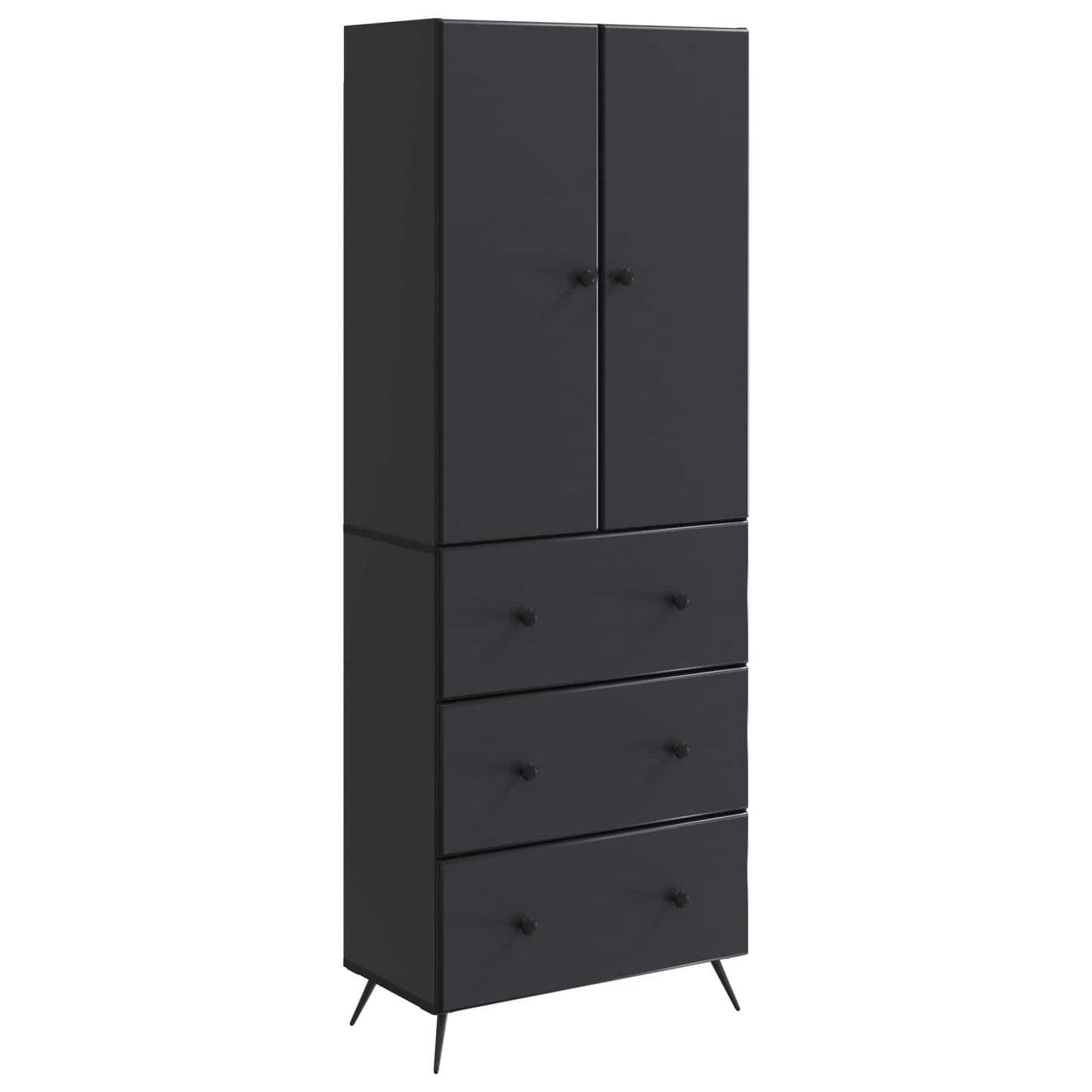 Set di armadi 2 pcs Nero 66 x 34,5 x 90 cm Legno ingegnerizzato