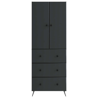 Set di armadi 2 pcs Nero 66 x 34,5 x 90 cm Legno ingegnerizzato | homemem39