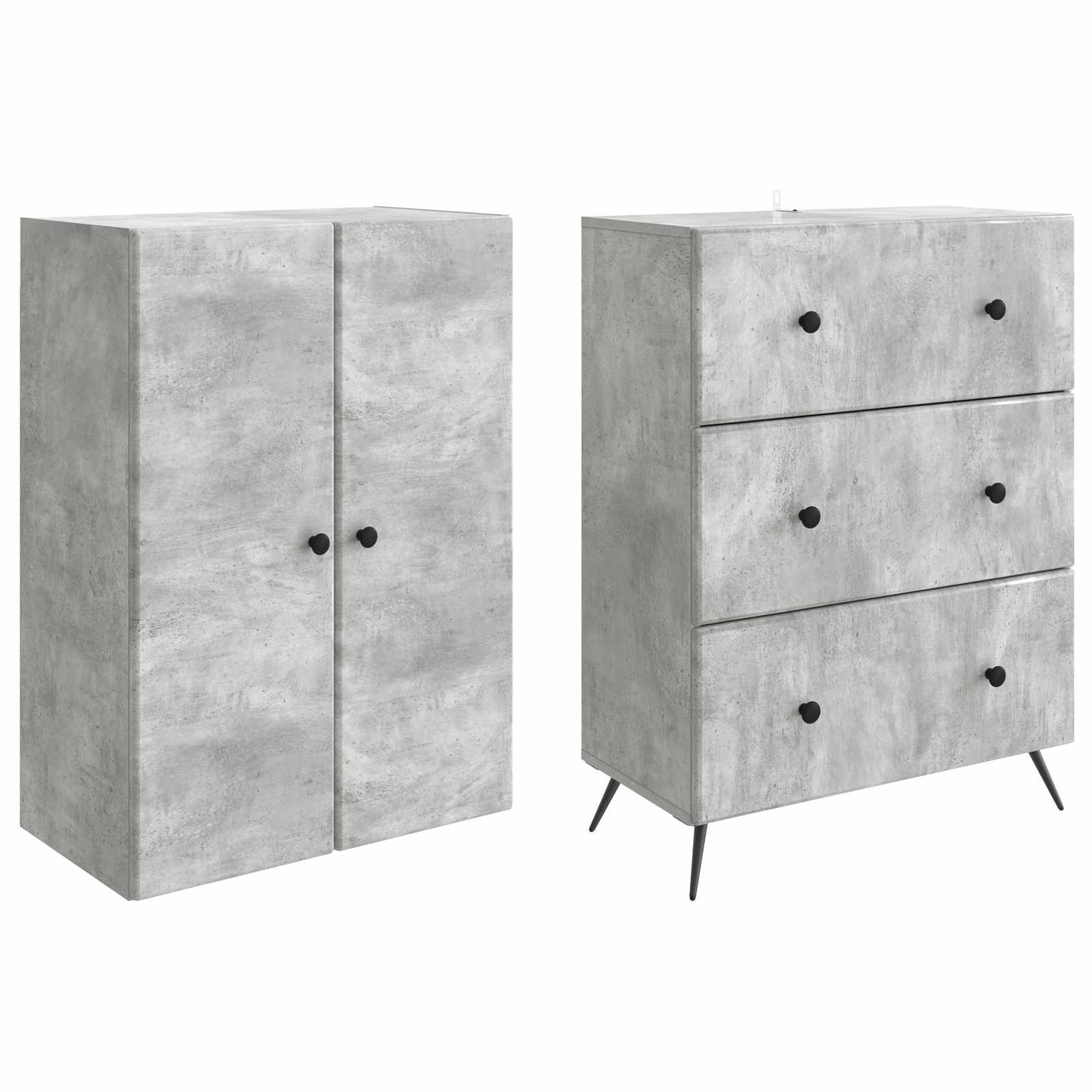 Set di armadi 2 pcs Grigio Cemento 66 x 34,5 x 90 cm | homemem39