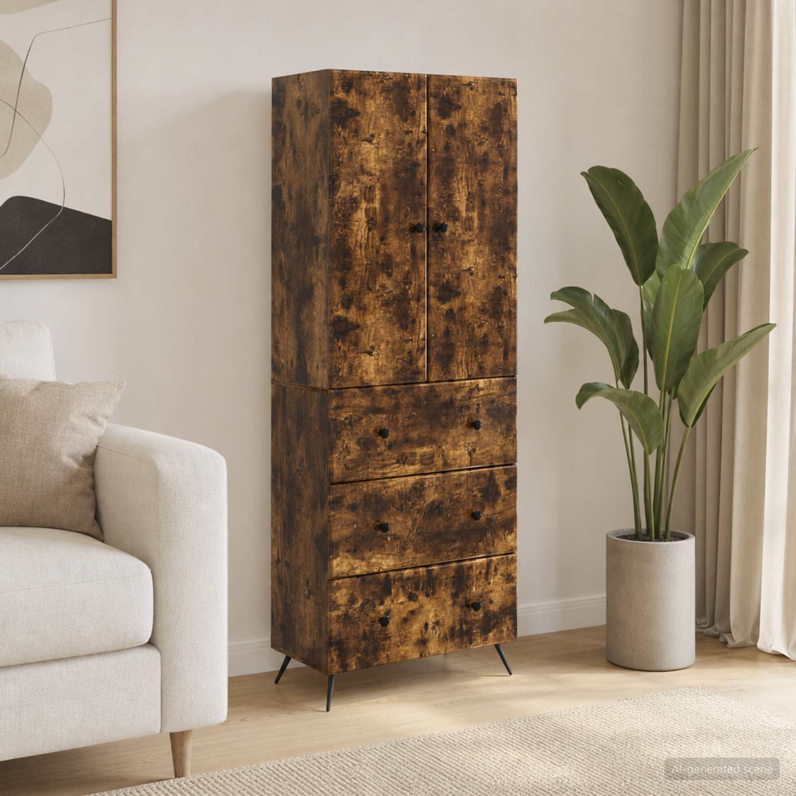 Set di armadi 2 pcs Rovere Fumo 66 x 34,5 x 90 cm | homemem39
