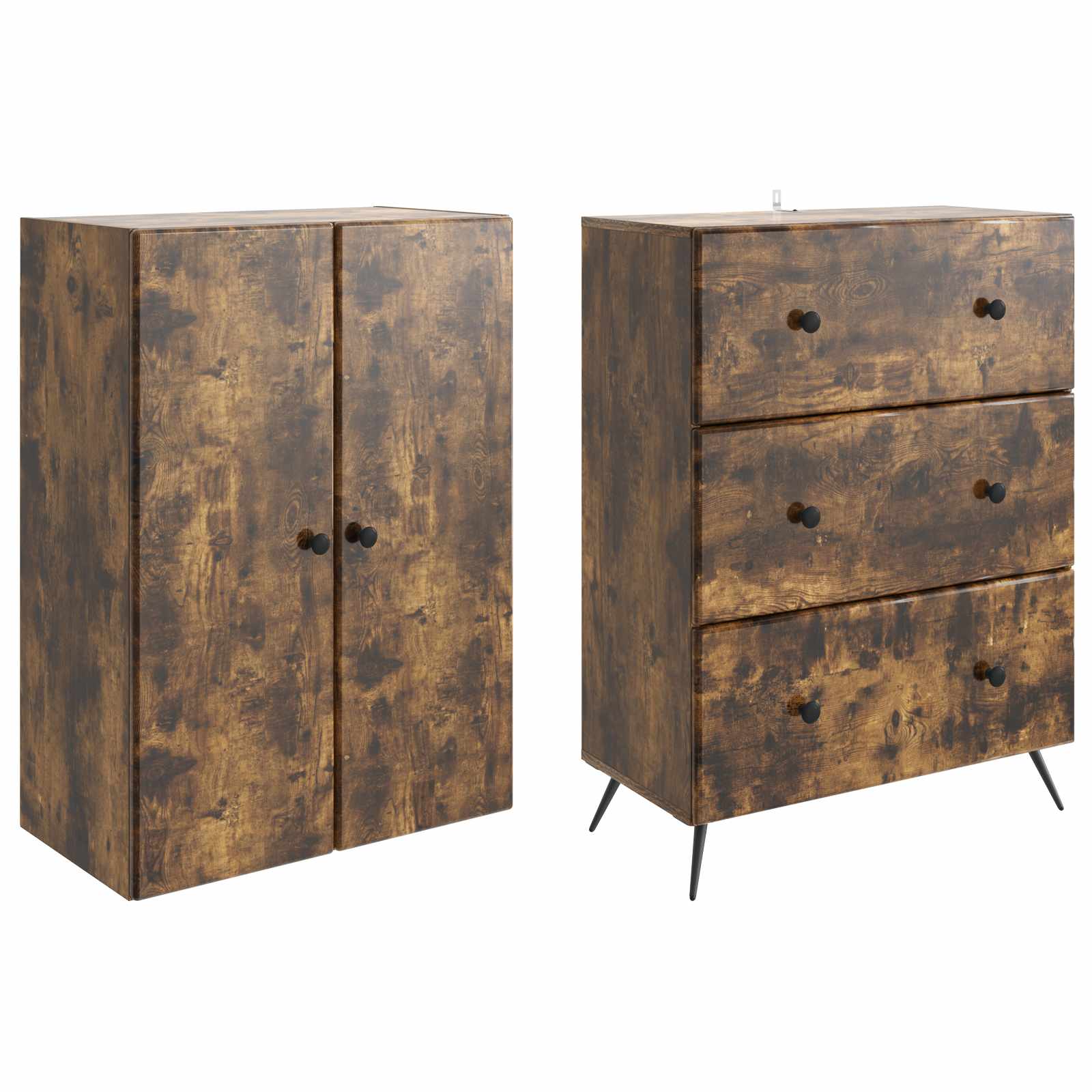 Set di armadi 2 pcs Rovere Fumo 66 x 34,5 x 90 cm | homemem39