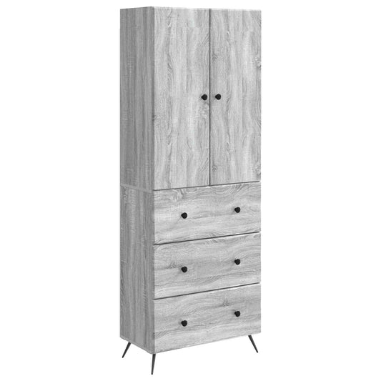 Set di armadi 2 pcs Sonoma grigio 66 x 34,5 x 90 cm | homemem39