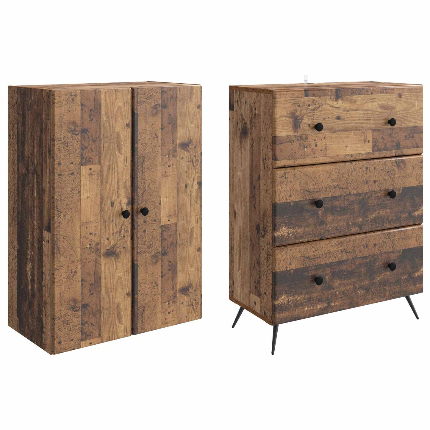 Set di armadi 2 pcs Legno antico 66 x 34,5 x 90 cm | homemem39