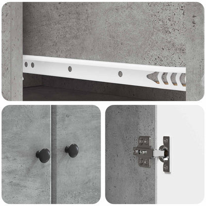 Set di armadi 2 pcs Grigio Cemento 34,5 x 34,5 x 90 cm | homemem39