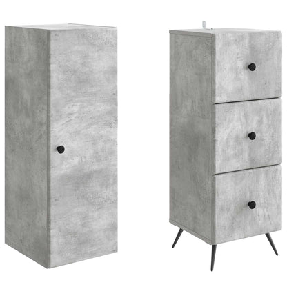 Set di armadi 2 pcs Grigio Cemento 34,5 x 34,5 x 90 cm | homemem39