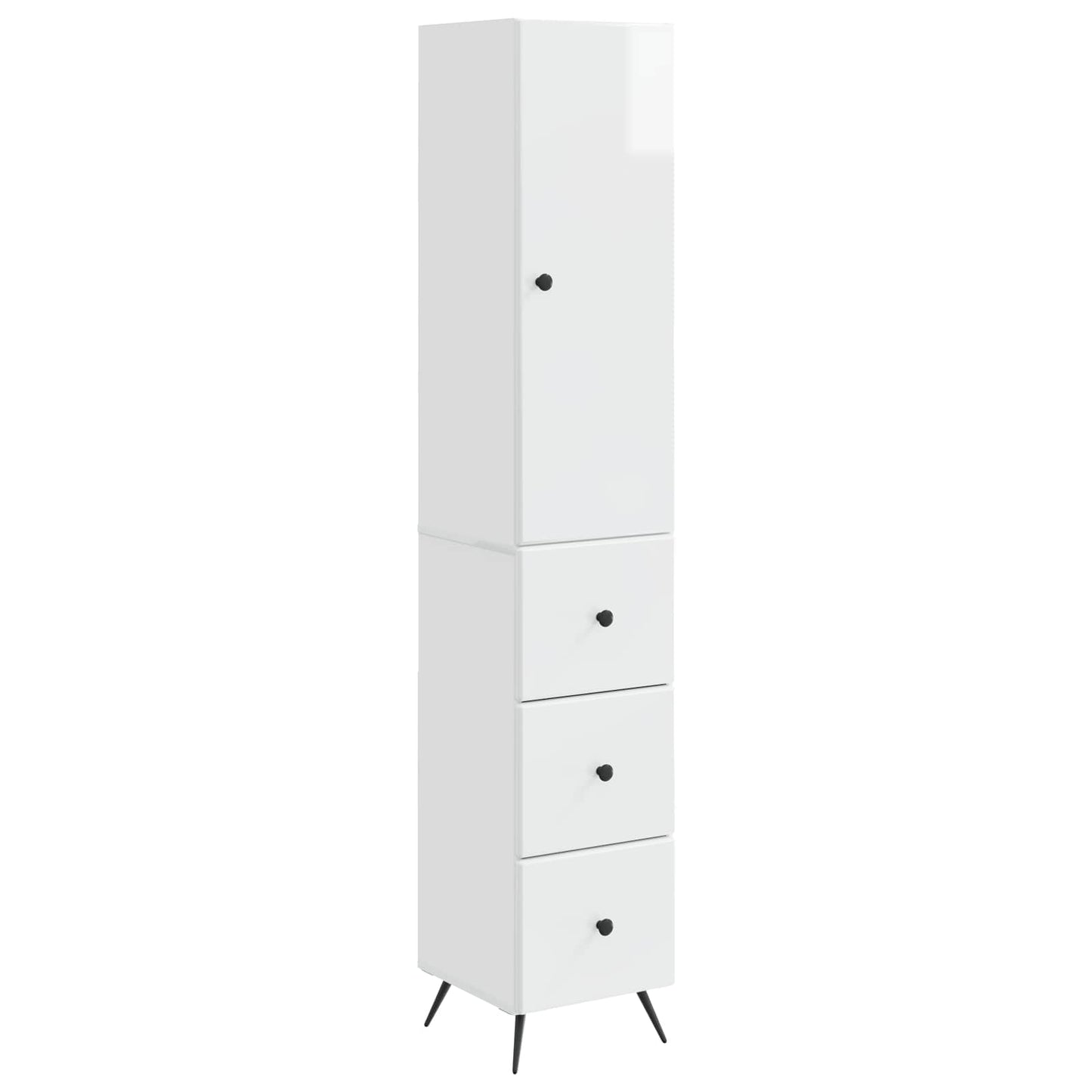 Set di armadi 2 pcs Bianco Lucido 34,5 x 34,5 x 90 cm | homemem39