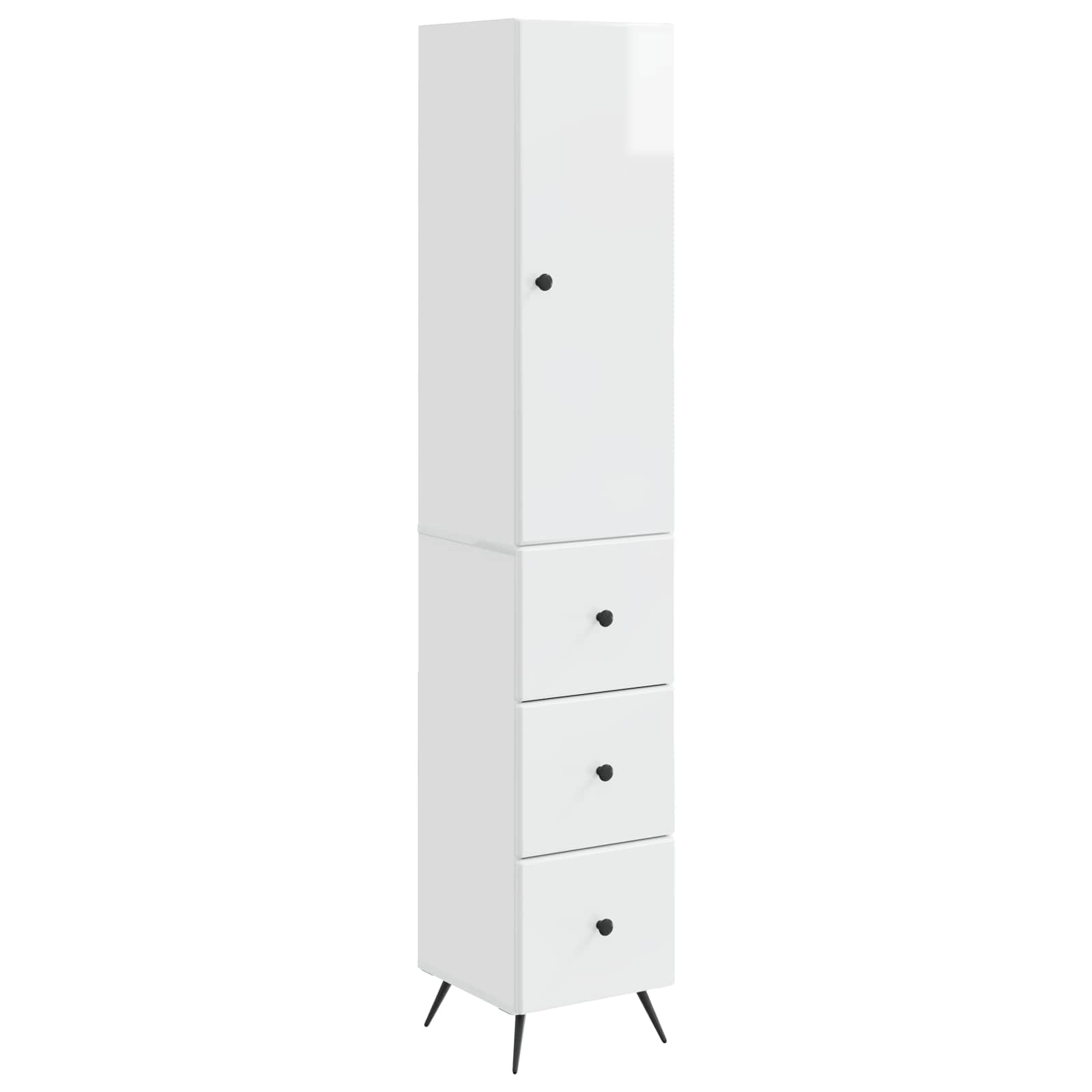 Set di armadi 2 pcs Bianco Lucido 34,5 x 34,5 x 90 cm | homemem39