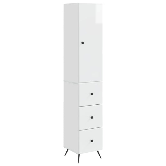 Set di armadi 2 pcs Bianco Lucido 34,5 x 34,5 x 90 cm | homemem39
