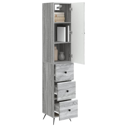 Set di armadi 2 pcs Sonoma grigio 34,5 x 34,5 x 90 cm | homemem39