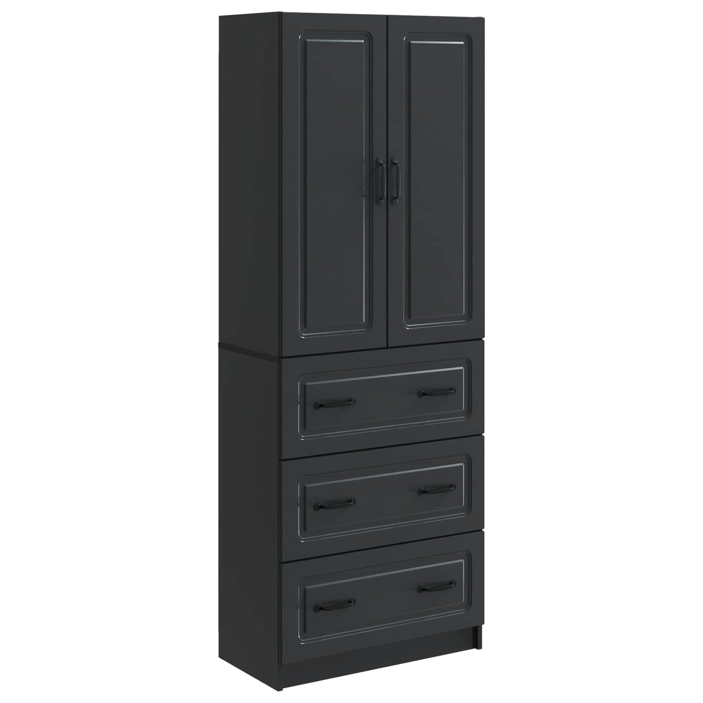 Set di armadi 2 pcs Nero 66 x 34,5 x 87 cm Legno ingegnerizzato | homemem39