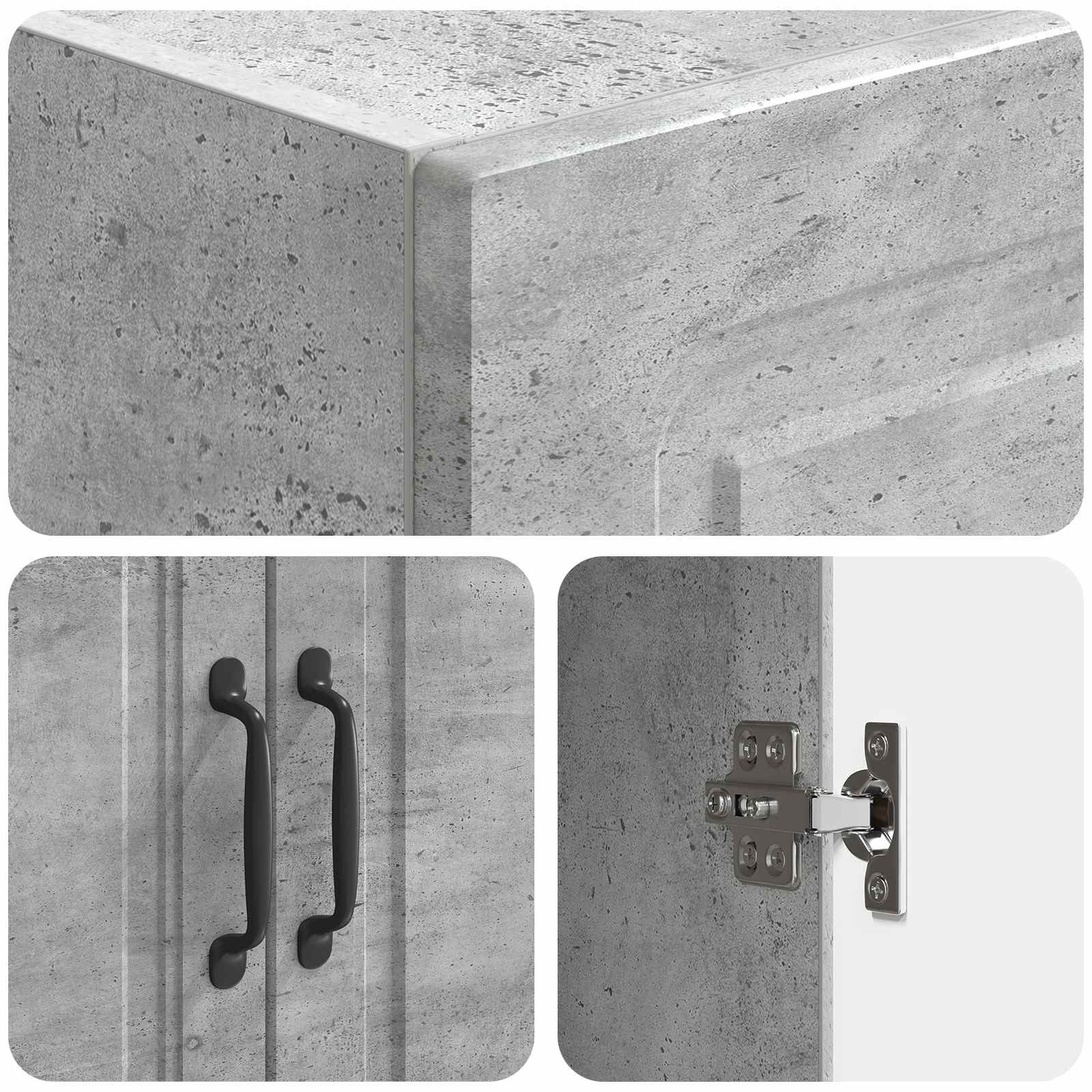 Set di armadi 2 pcs Grigio Cemento 66 x 34,5 x 87 cm | homemem39