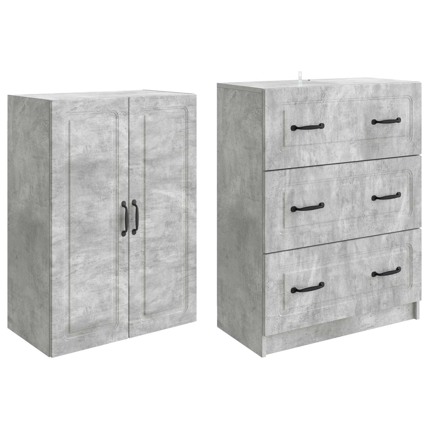 Set di armadi 2 pcs Grigio Cemento 66 x 34,5 x 87 cm | homemem39