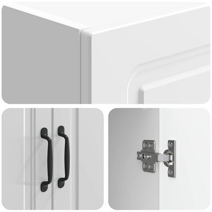 Set di armadi 2 pcs Bianco Lucido 66 x 34,5 x 87 cm | homemem39