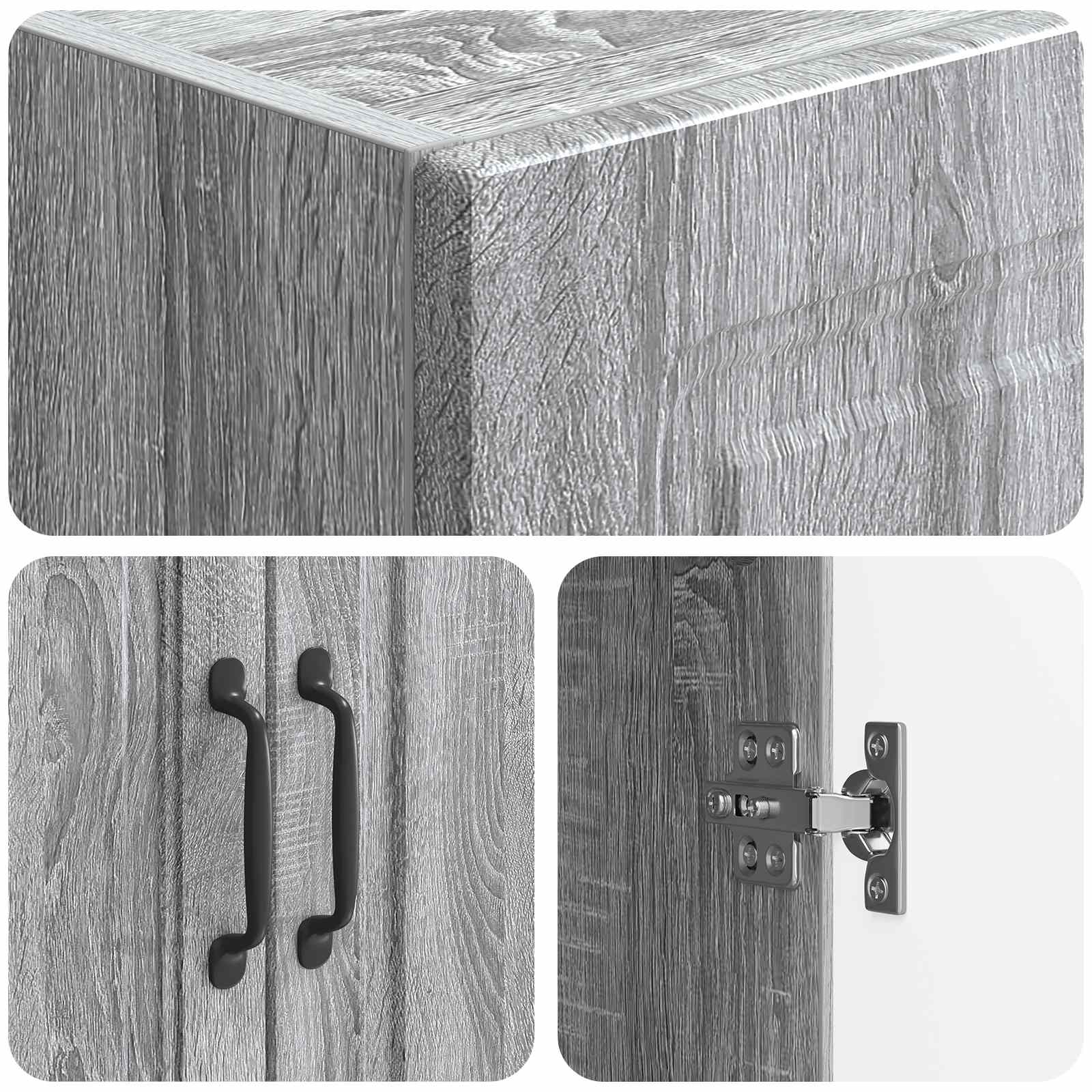 Set di armadi 2 pcs Sonoma grigio 66 x 34,5 x 87 cm | homemem39