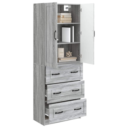 Set di armadi 2 pcs Sonoma grigio 66 x 34,5 x 87 cm | homemem39