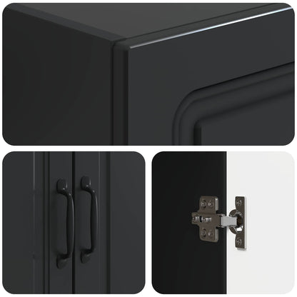 Set di armadi 2 pcs Nero 33 x 34,5 x 87 cm Legno ingegnerizzato | homemem39
