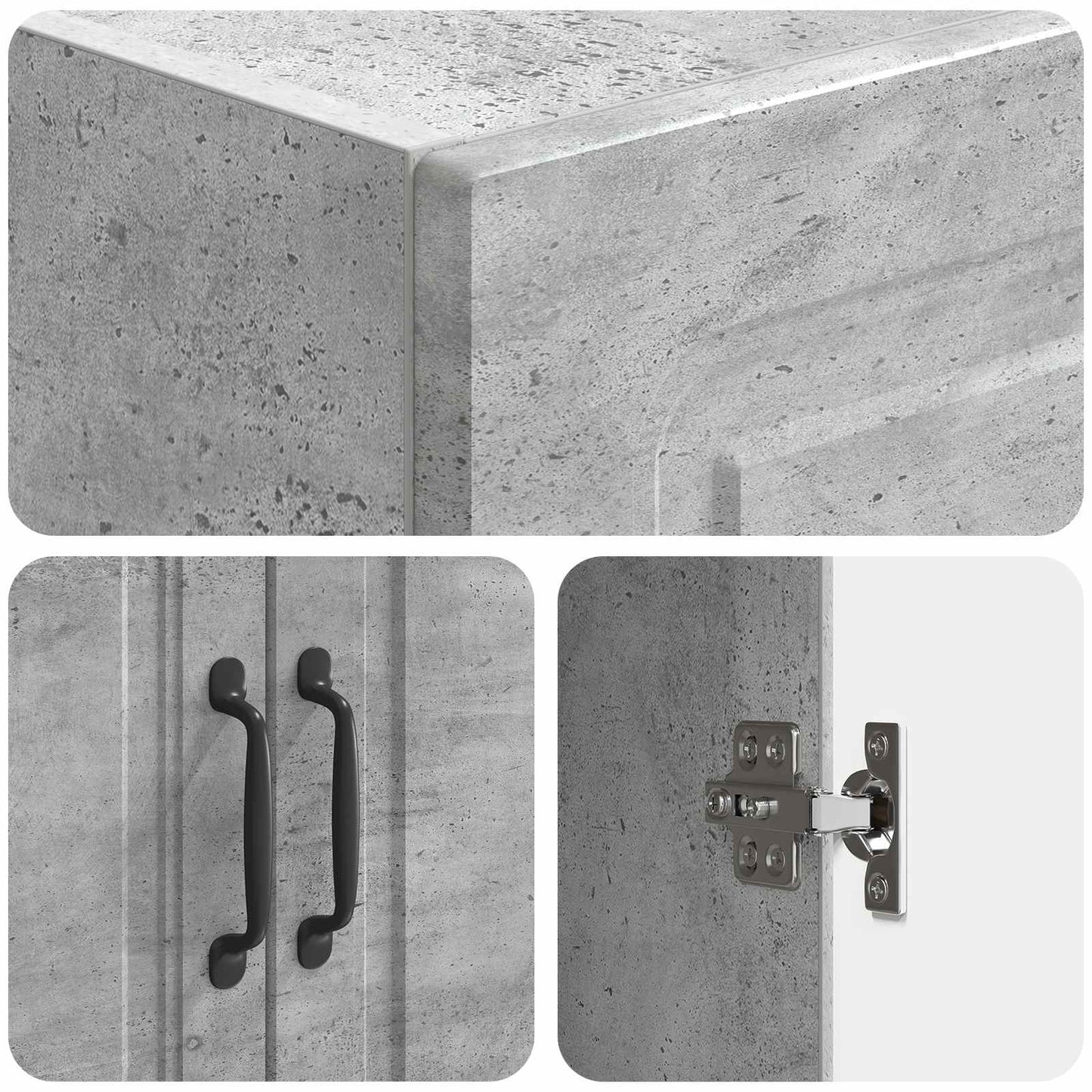 Set di armadi 2 pcs Grigio Cemento 33 x 34,5 x 87 cm | homemem39