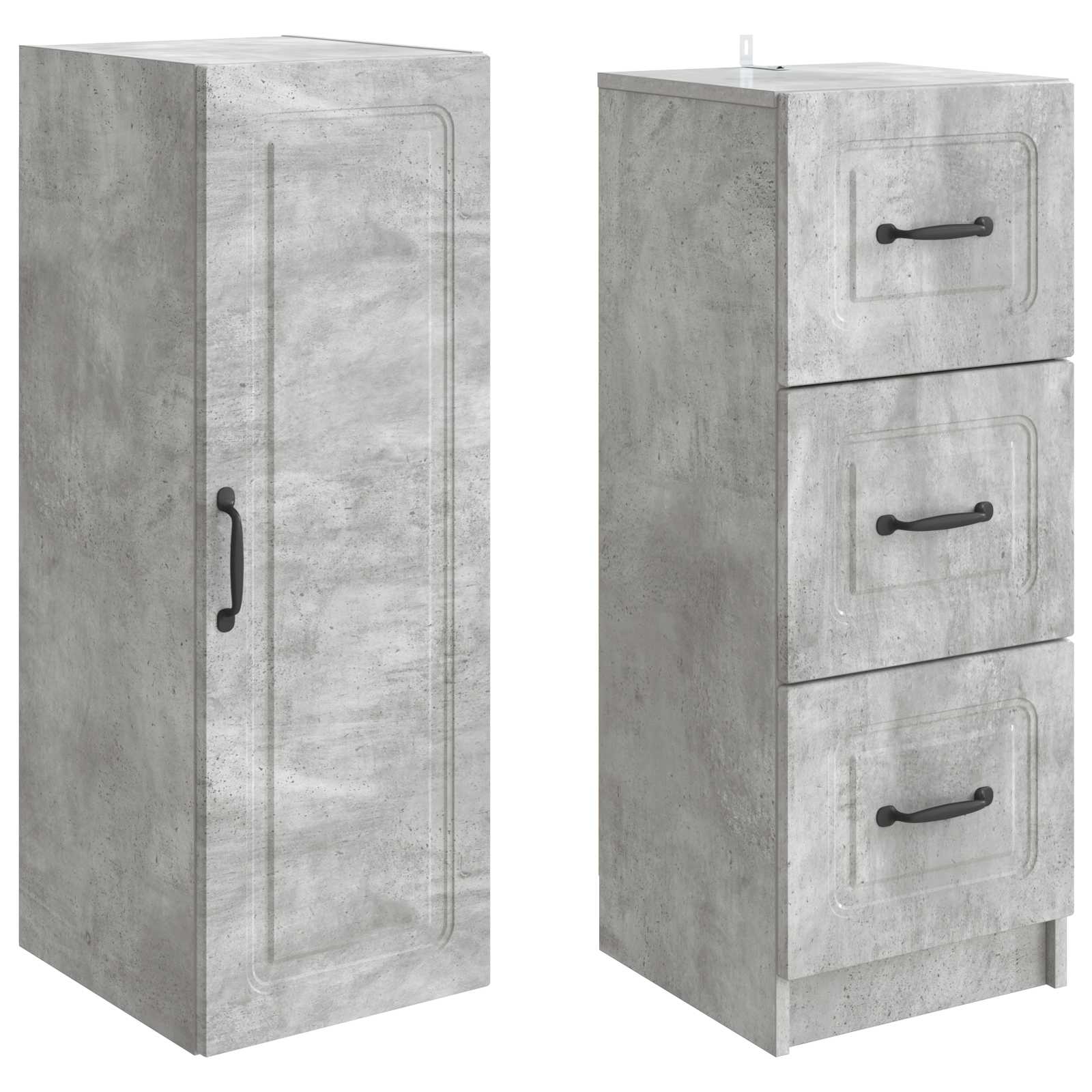 Set di armadi 2 pcs Grigio Cemento 33 x 34,5 x 87 cm | homemem39