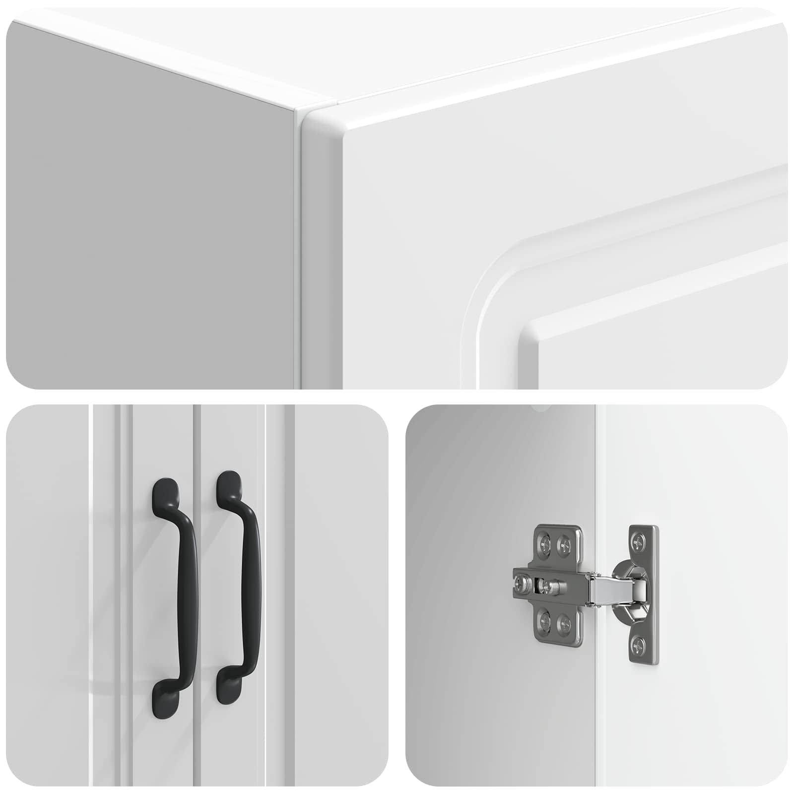 Set di armadi 2 pcs Bianco Lucido 33 x 34,5 x 87 cm | homemem39