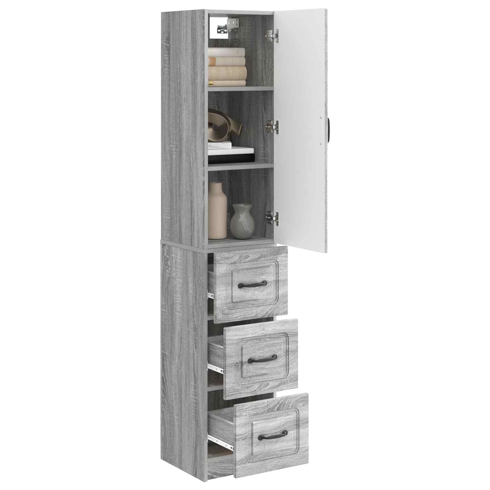 Set di armadi 2 pcs Sonoma grigio 33 x 34,5 x 87 cm | homemem39