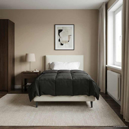 Piumino Letto Estivo 135 x 200 cm Estate 200 gsm Antracite