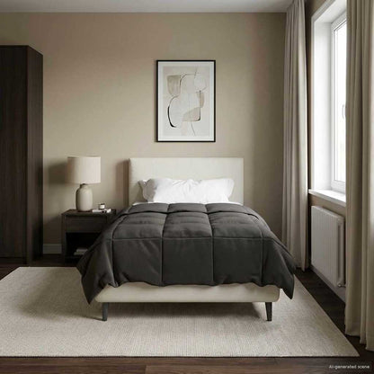 Piumino Letto Estivo 140 x 200 cm Estate Antracite Traspirante