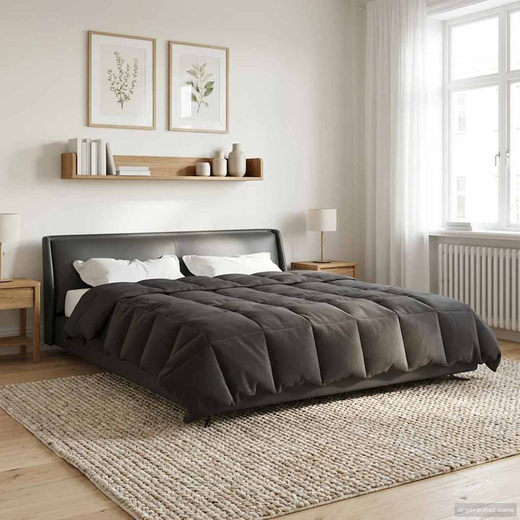 Piumino Letto Estivo 200 x 200 cm Estate Antracite Traspirante