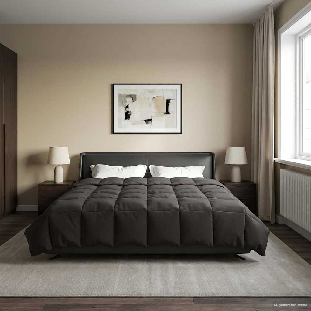 Piumino Letto Estivo 200 x 200 cm Estate Antracite Traspirante
