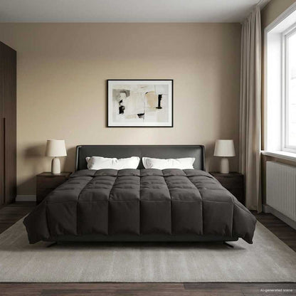 Piumino Letto Estivo 200 x 200 cm Estate Antracite Traspirante
