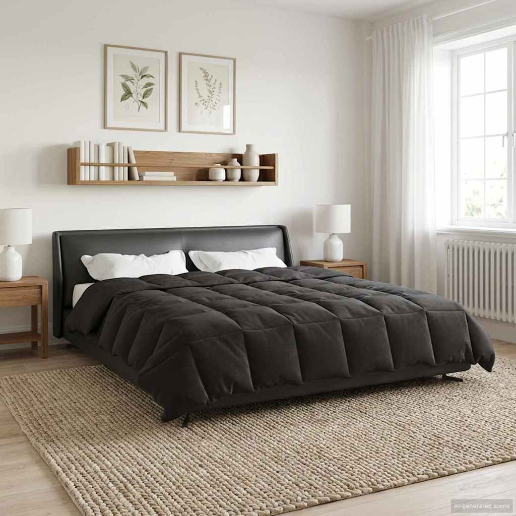 Piumino Letto Estivo 200 x 240 cm Estate Antracite Traspirante
