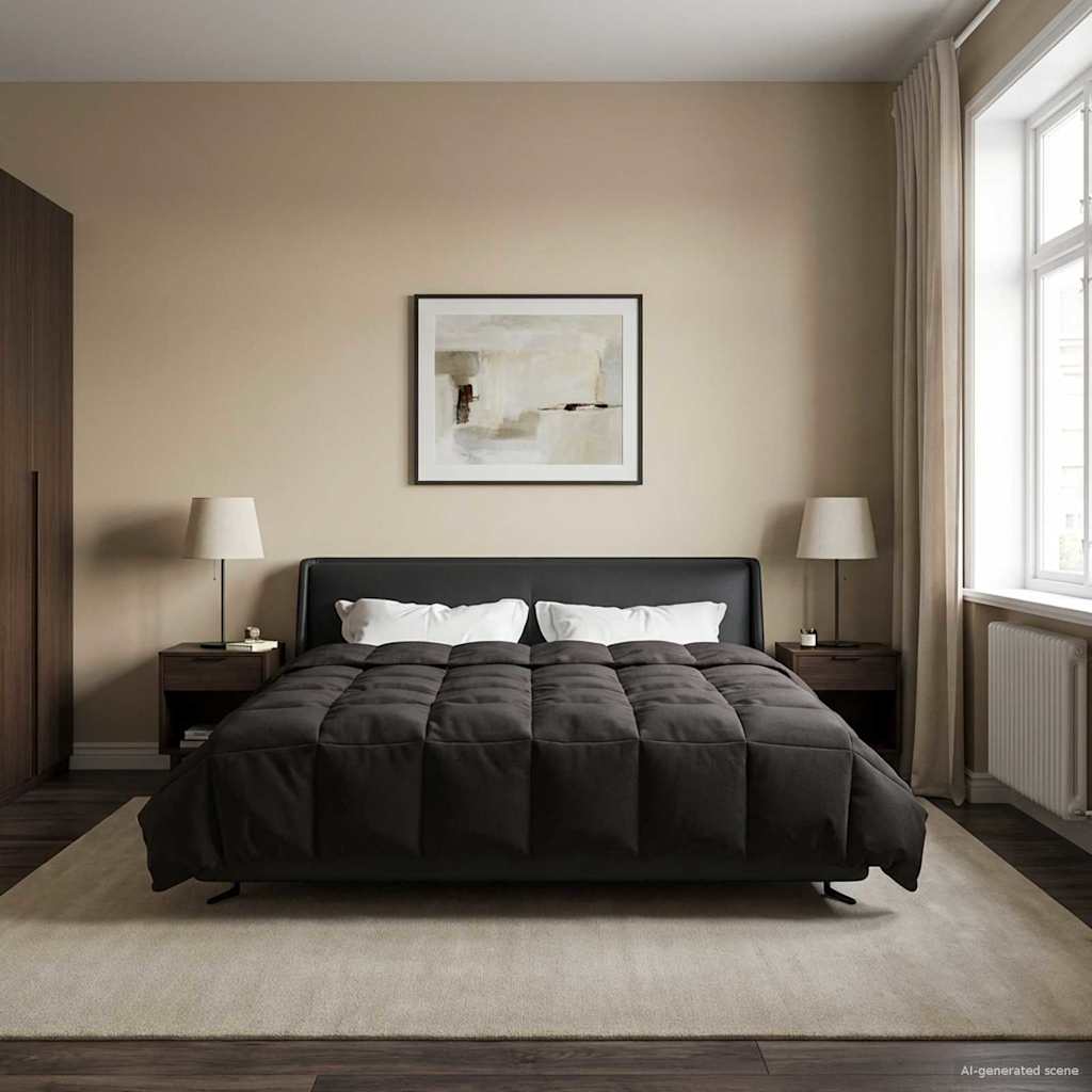 Piumino Letto Estivo 200 x 240 cm Estate Antracite Traspirante