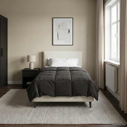 Piumino Letto Estivo 140 x 220 cm Estate Antracite Traspirante