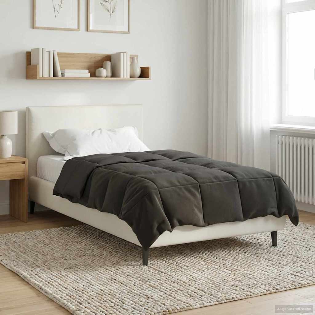 Piumino Letto Estivo 155 x 220 cm Estate Antracite Traspirante