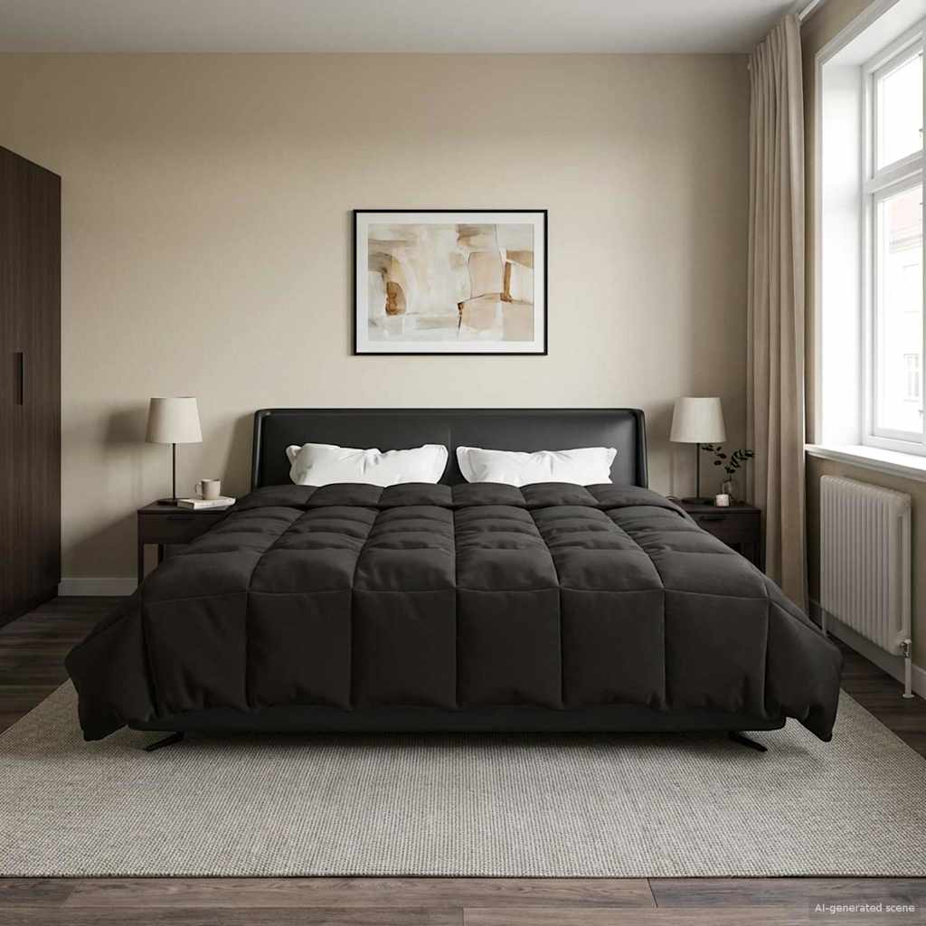 Piumino Letto Estivo 200 x 220 cm Estate Antracite Traspirante