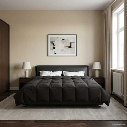 Piumino Letto Estivo 220 x 260 cm Estate Antracite Traspirante