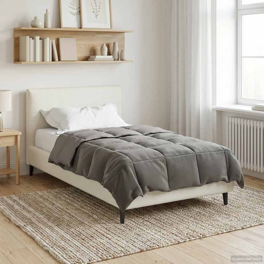Piumino Letto Estivo 140 x 200 cm Estate Grigio Chiaro
