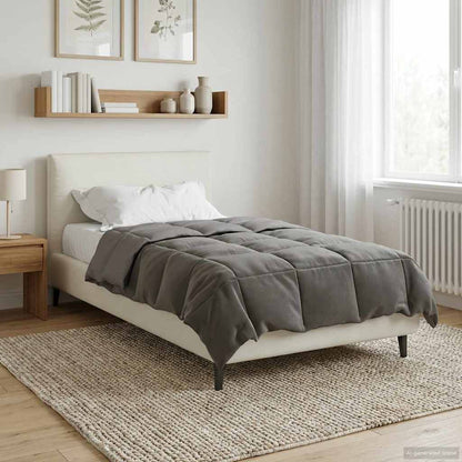Piumino Letto Estivo 155 x 200 cm Estate Grigio Chiaro