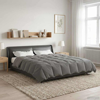 Piumino Letto Estivo 200 x 200 cm Estate Grigio Chiaro