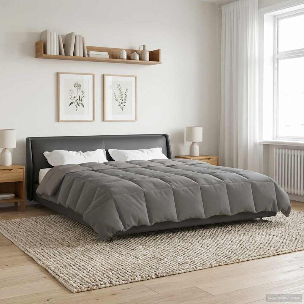 Piumino Letto Estivo 200 x 240 cm Estate Grigio Chiaro
