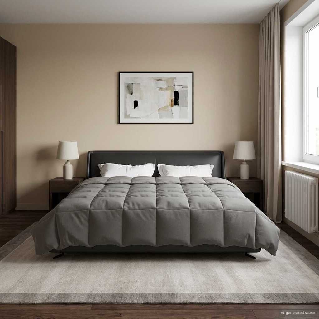 Piumino Letto Estivo 200 x 240 cm Estate Grigio Chiaro